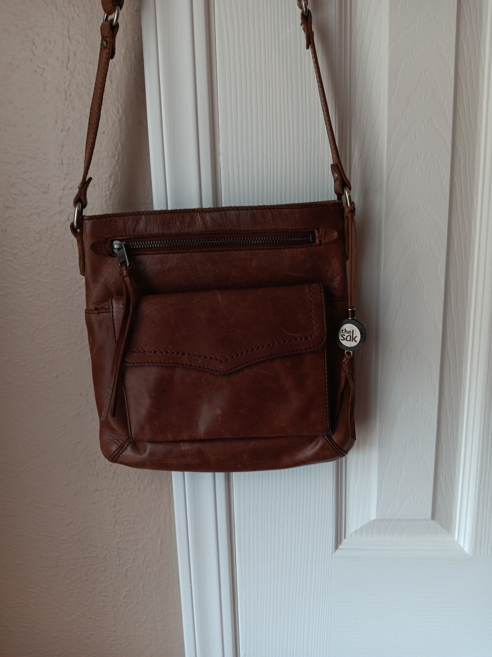 The Sak Brown Leather Crossbody Bag - The Sak
